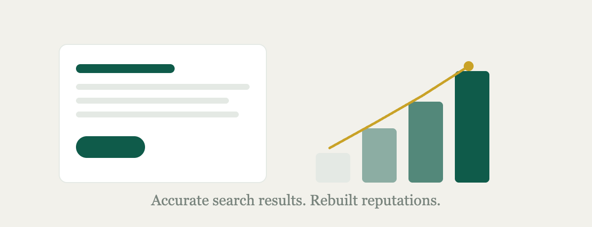 Restoring accurate search results and rebuilding reputations